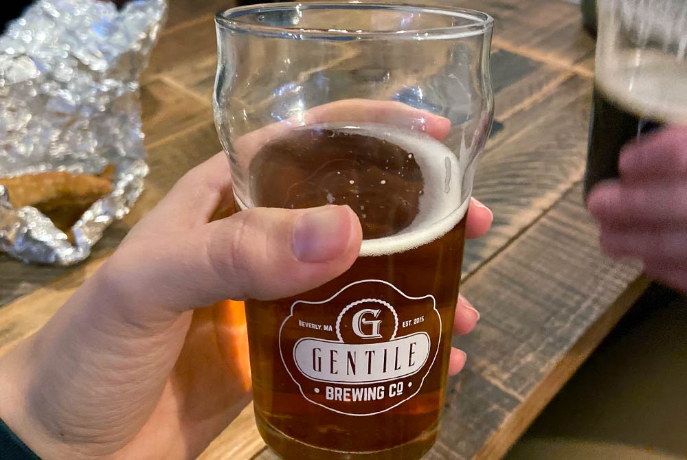 Glass of gentile beer